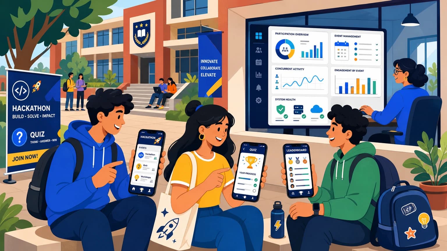 Student Engagement Product Platform illustrated product use case
